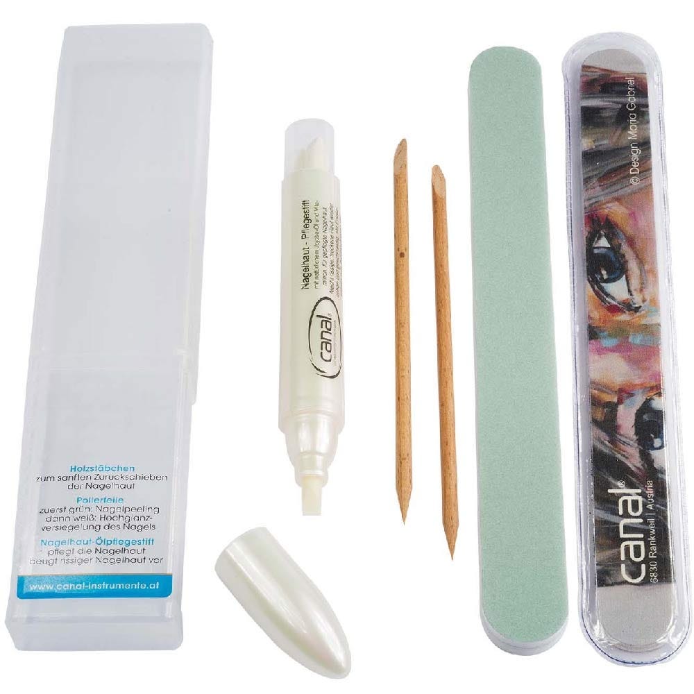 Canal Nagelpflegeset mit Sand- und Polierfeile 4-teilig