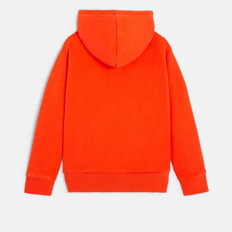 Sweat garçon molleton orange brodé Catimini