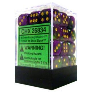 Green-Purple w-gold 36xW6 (Gemini)