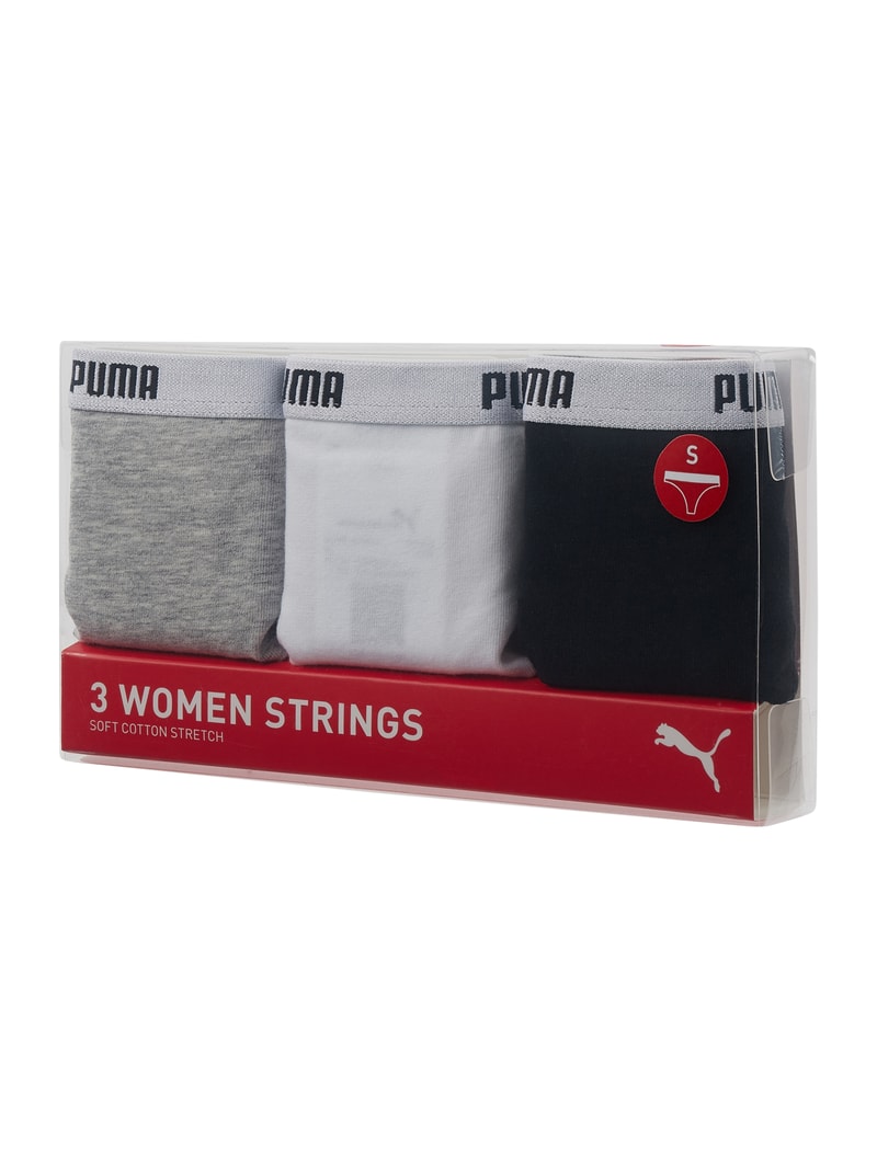 String mit Stretch-Anteil im 3er-Pack in hellgrau