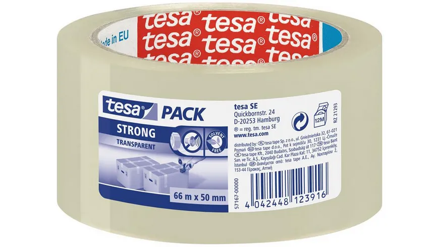 tesa® Packband STRONG transparent transparent
