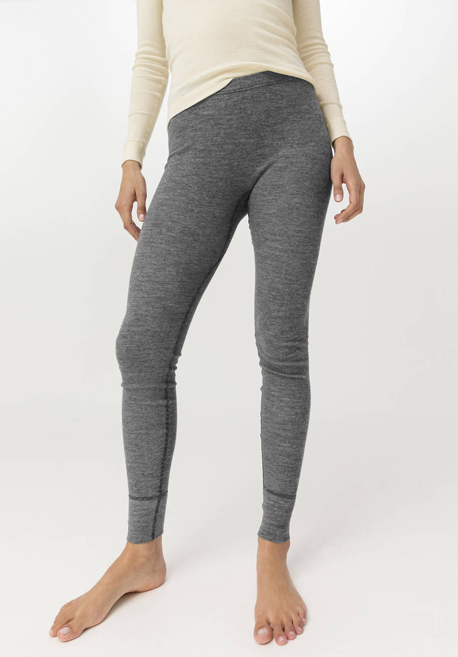 Funktions-Leggings mit Bio-Merinowolle und Seide