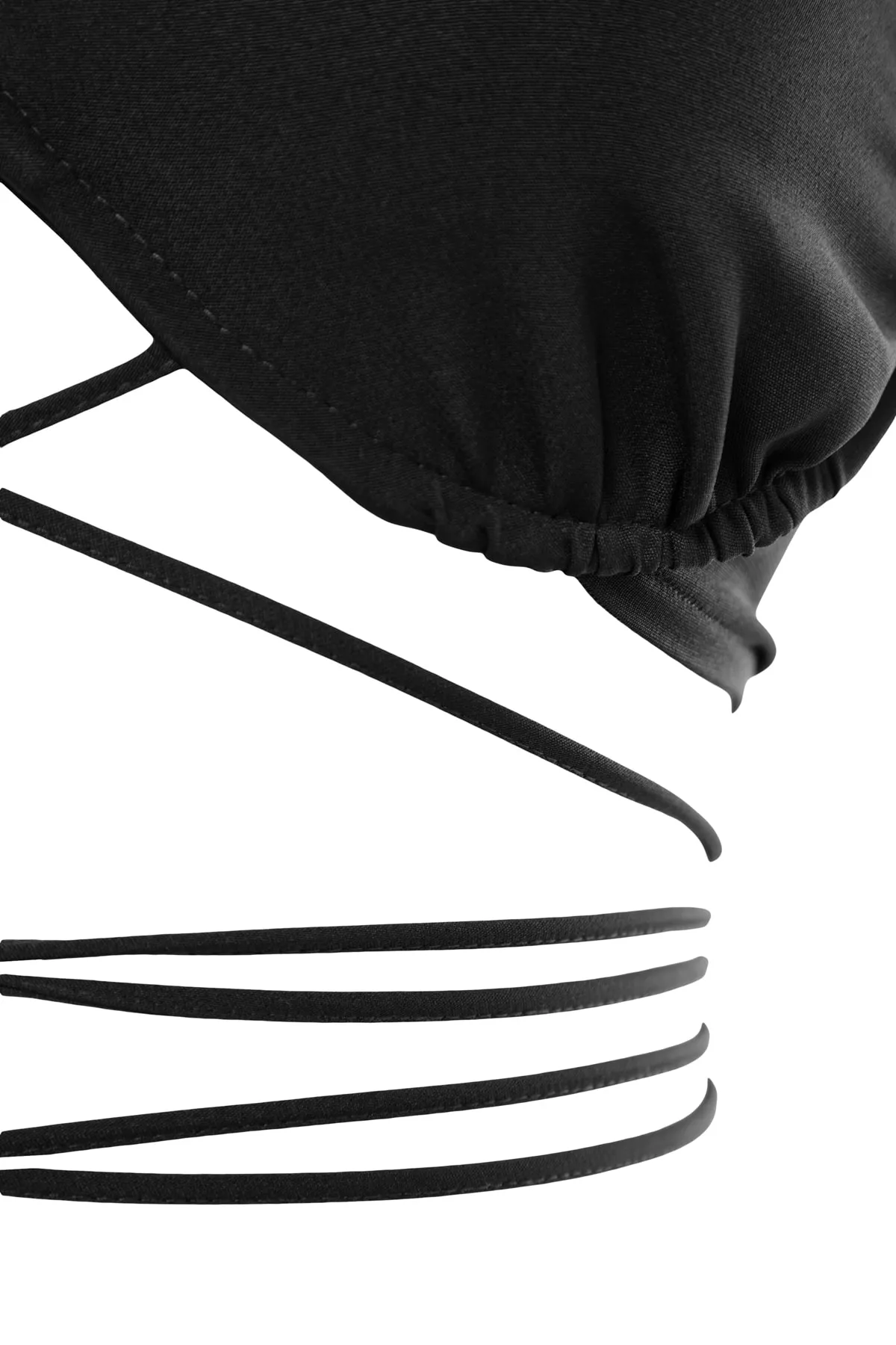 Trendyol Collection  Schwarzes, bauchfreies, gefüttertes, gewebtes Paspel-Bustier mit Fenster/Ausschnitt und detailliertem Ausschnitt TPRSS23BS00046