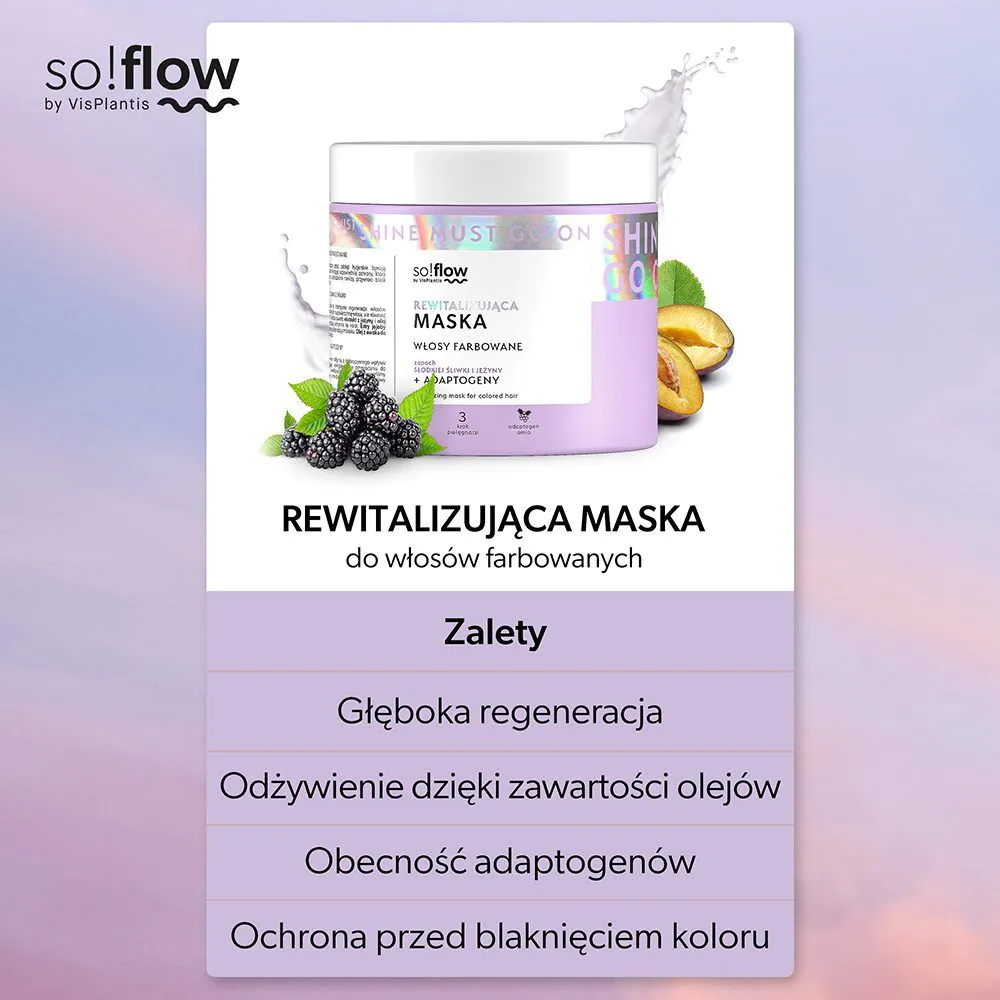 So!Flow atgaivinamoji kaukė dažytiems plaukams 400ml