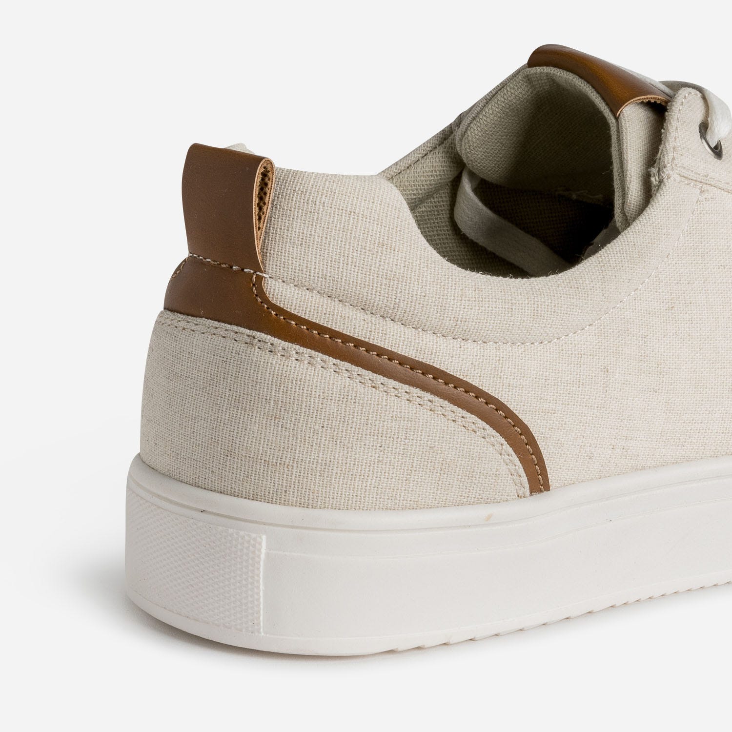 Tennis beige chiné en textile