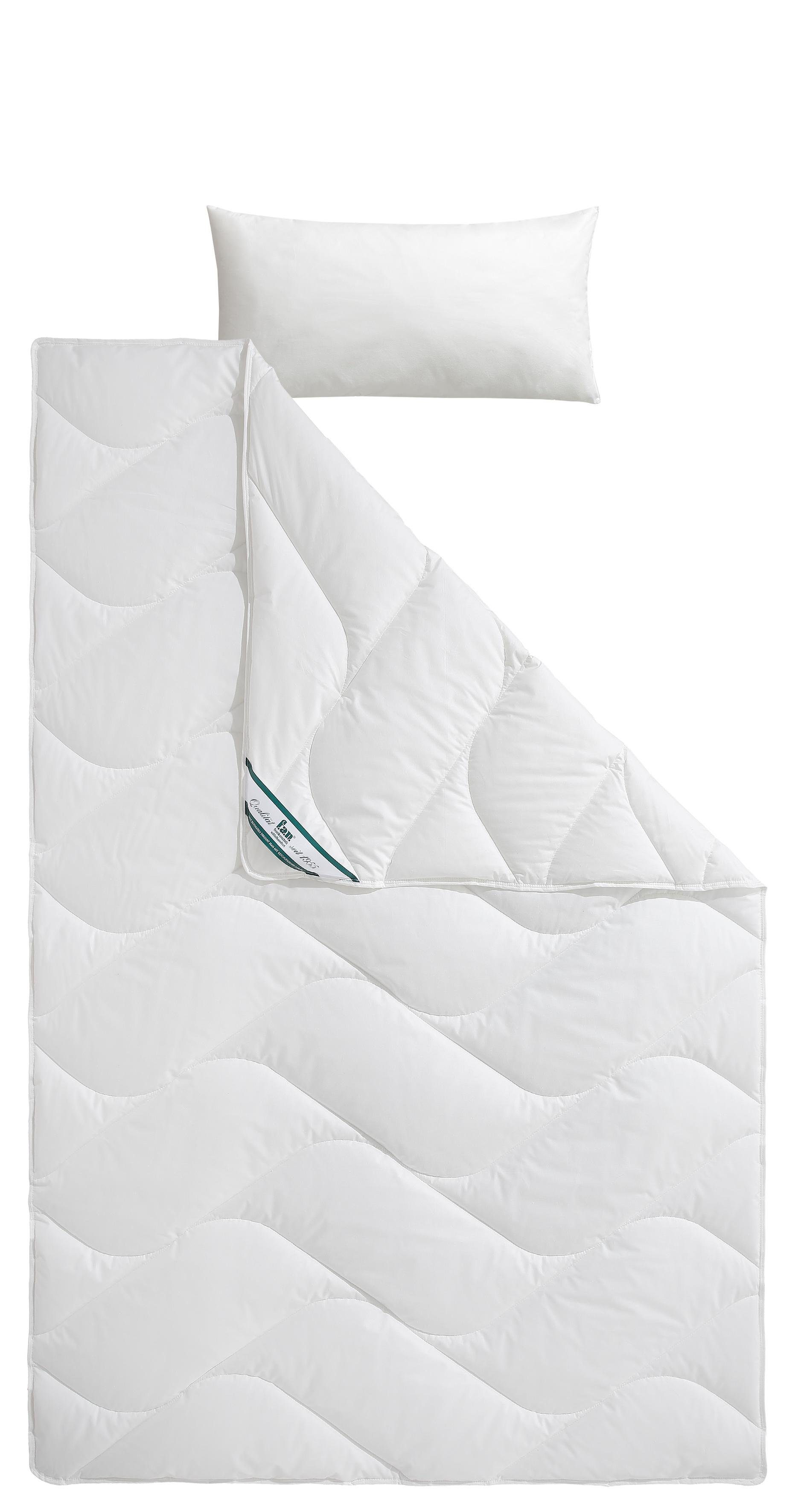 Kunstfaserbettdecke, f.a.n. Antibac mit antibakterieller Wirkung, f.a.n. Schlafkomfort, Füllung: Polyester, Bezug: Baumwolle, passend zur Bettdecke GRATIS dazu 1 Kopfkissen 40x80 cm!