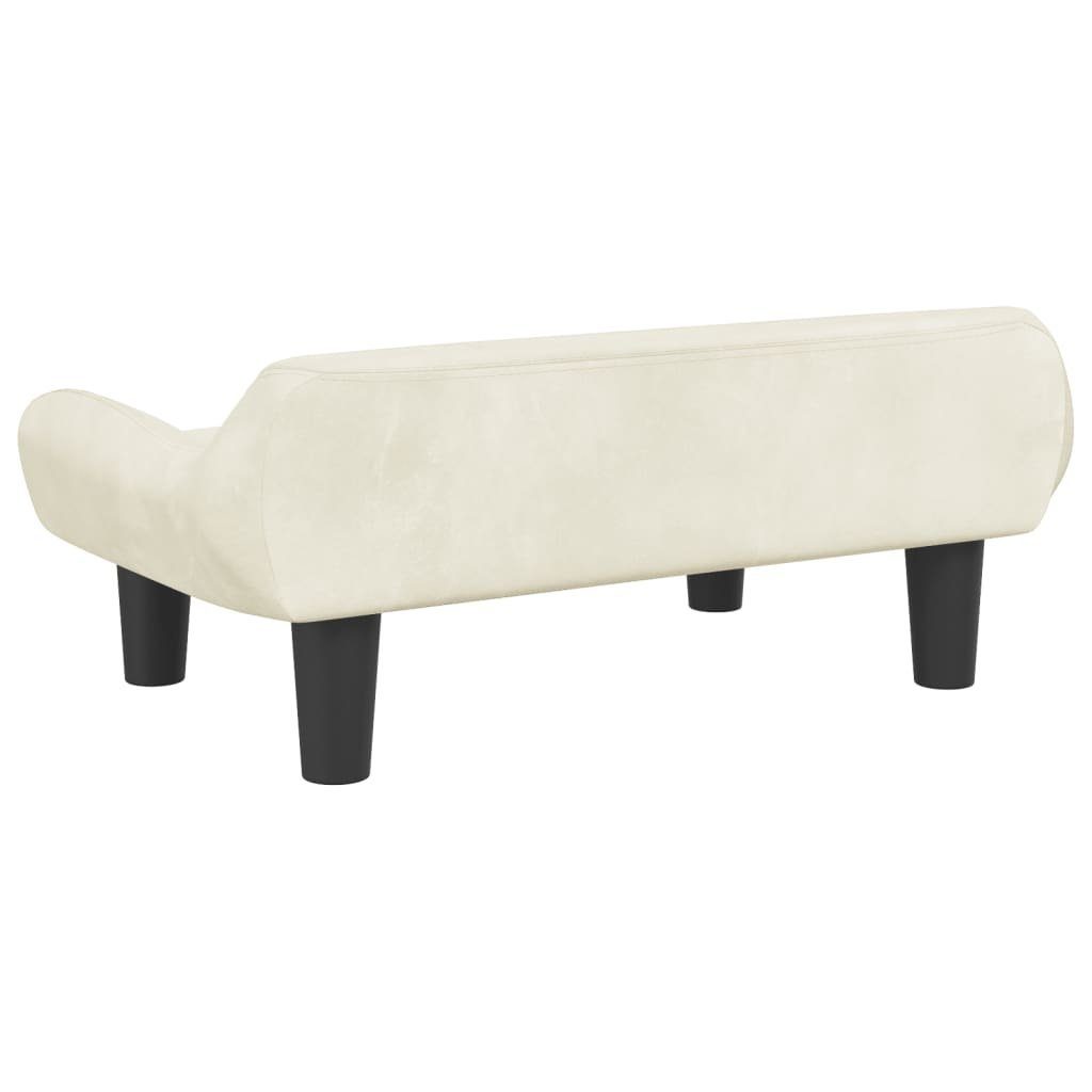 vidaXL Kindersofa Kindersofa Creme 70x40x24 cm Samt Kindercouch Kindermöbel Kinderzimmer