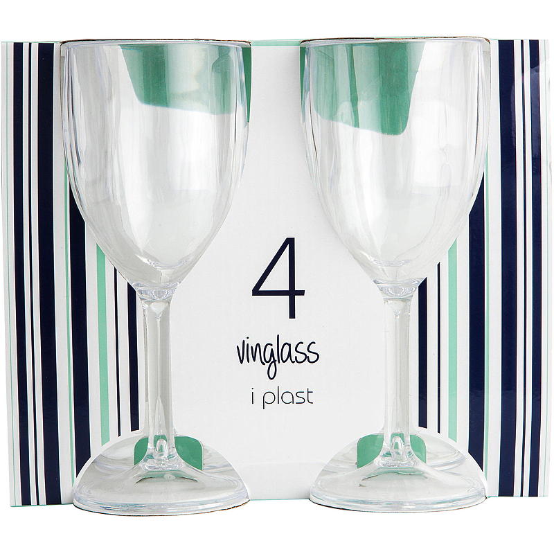 Cuisine Vinglass 4-pk klar plast