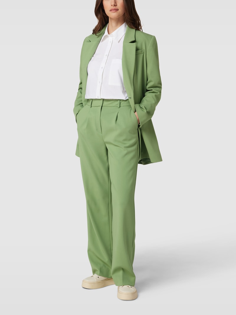 Hose mit Bundfalten in mint