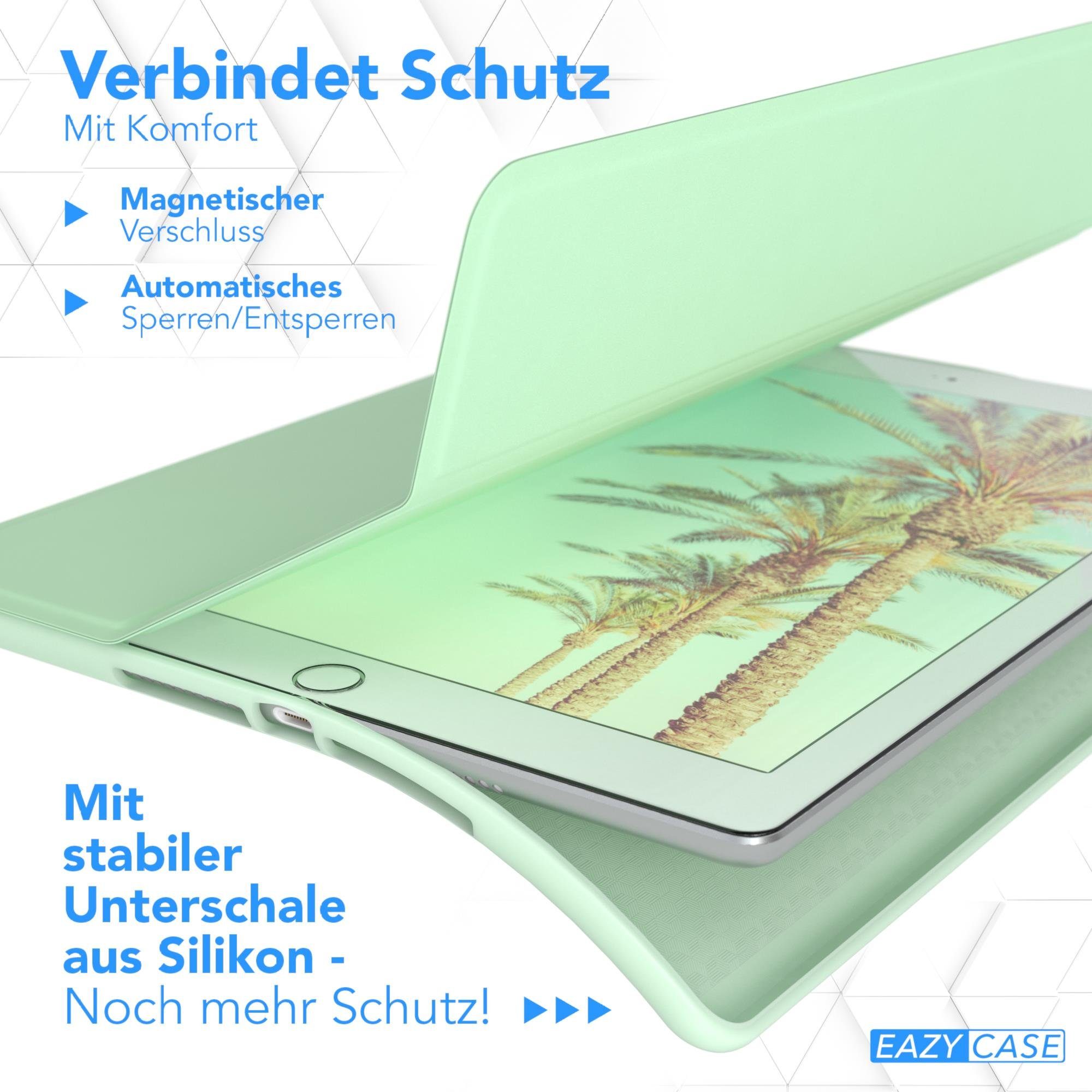 EAZY CASE Tablet-Hülle Penholder Smartcase für iPad 2017/2018 5./6. Gen. 9,7 Zoll, Klapptasche Anti-Kratz Smartcase Standfunktion Tabletcase Mint Grün