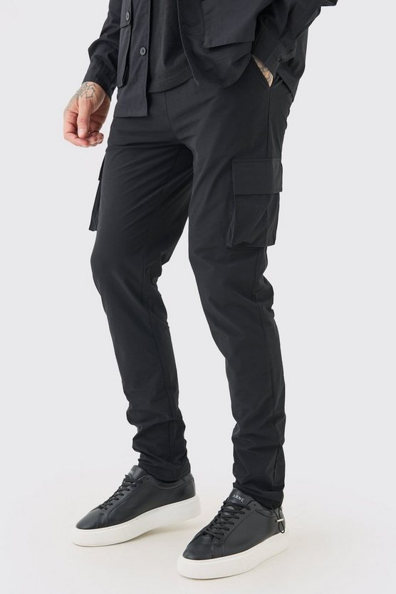 Tall elastische Skinny Stretch Cargo-Hose