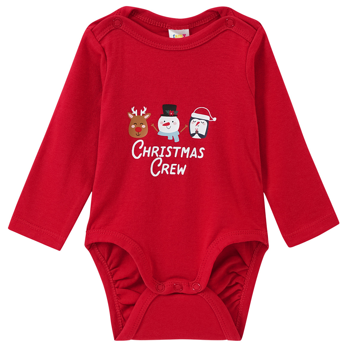 2 Baby Weihnachtsbodys im Set rot