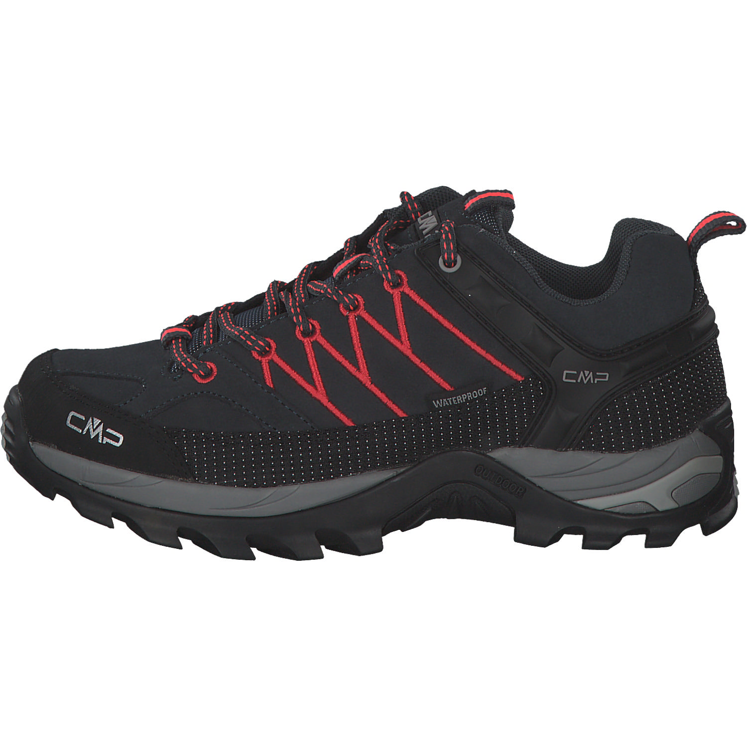 CMP Rigel Low 3Q13246, Trekkingschuhe, Damen, Grau/rot