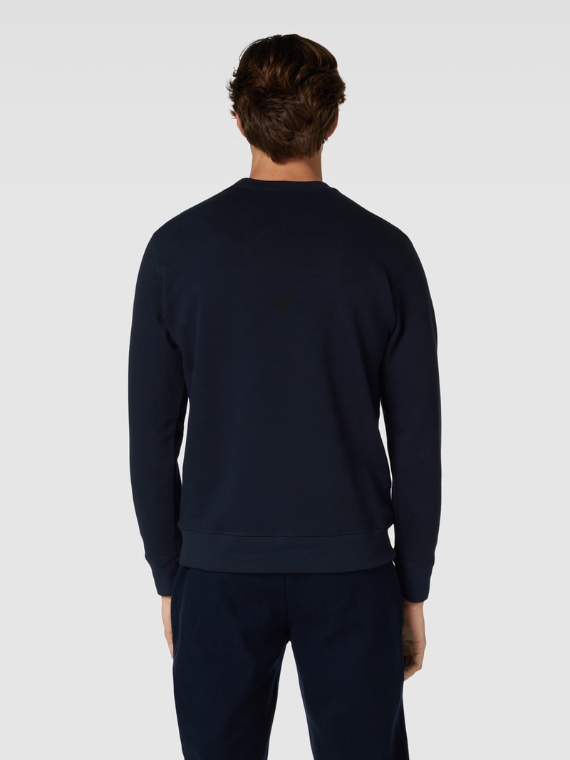 Sweatshirt mit Label-Detail in marineblau