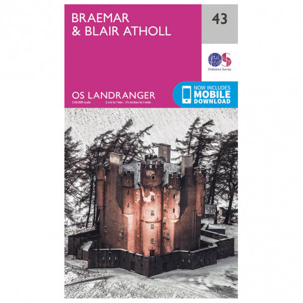 Ordnance Survey - Braemar / Blair Athol L043 - Wanderkarte