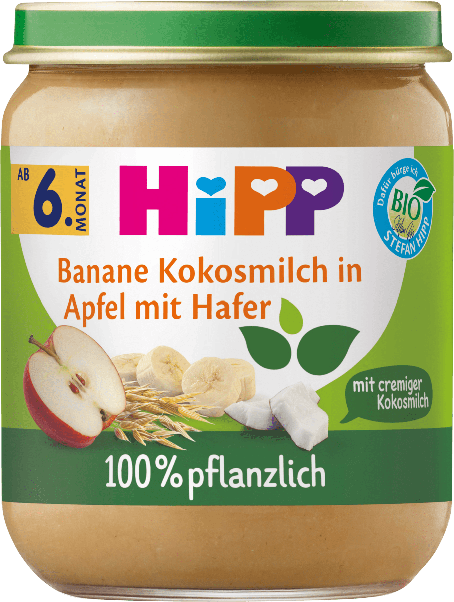 Frucht & Getreide Banane Kokosmilch in Apfel mit Hafer ab dem 6.Monat, 160 g