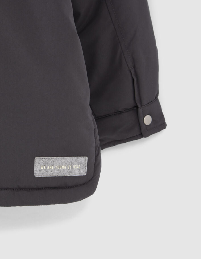 Parka 3-en-1 grise et doudoune réversible fille