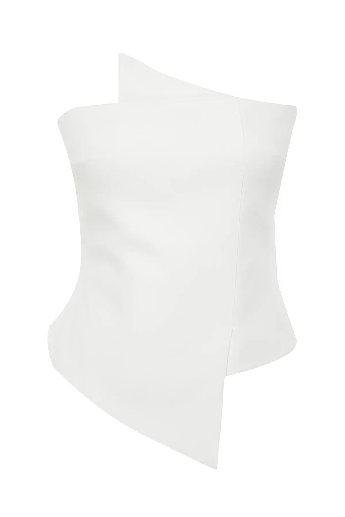 Trendyol Collection  Weißes, körperbetontes, gewebtes Braut-Bustier TPRSS24BZ00008