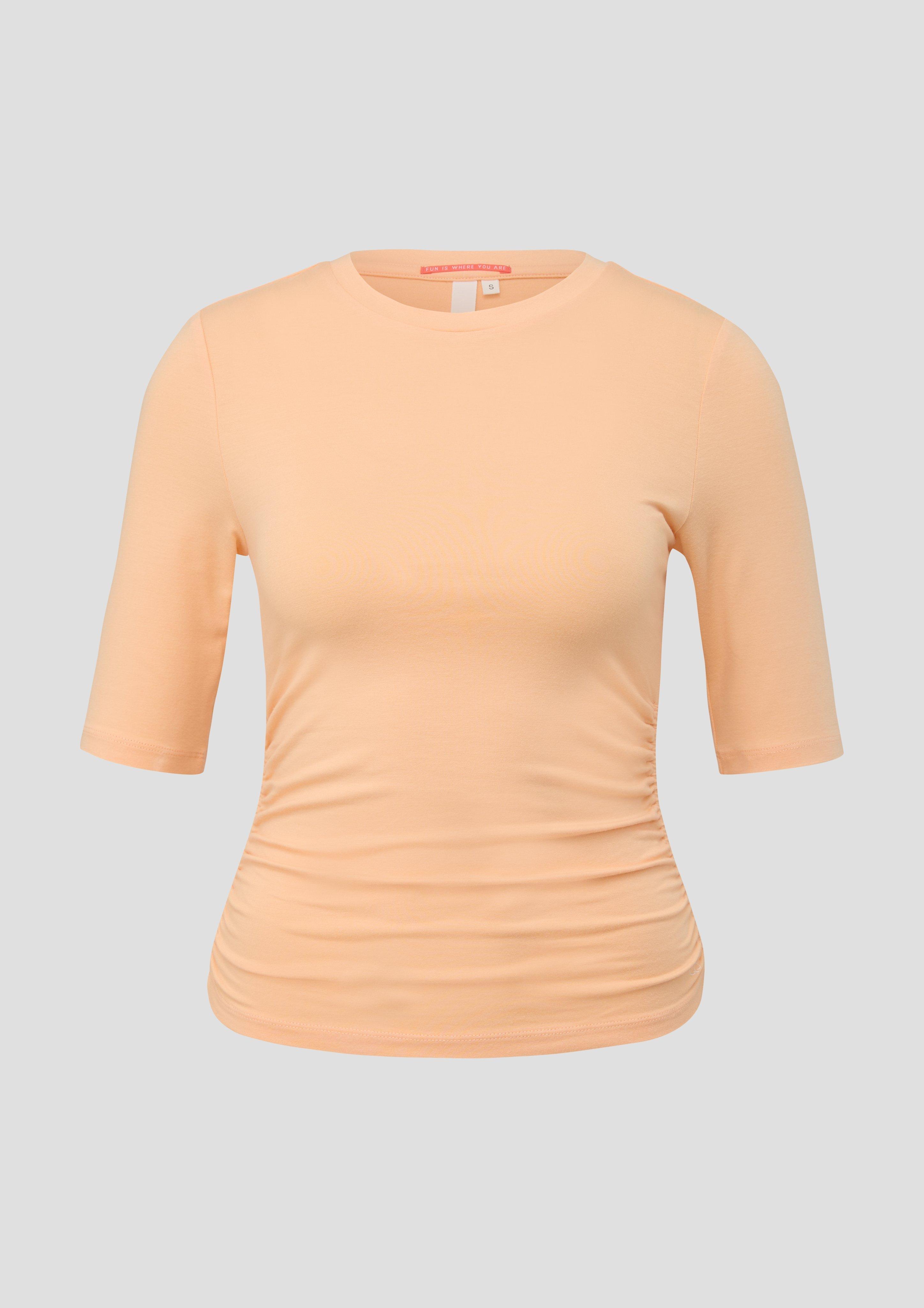 Viskoseshirt mit seitlicher Raffung  2144053-2101