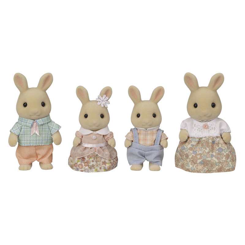 5706 Famille lapins crème