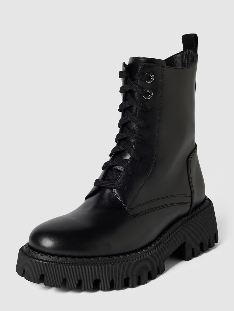 Boots aus Leder in schwarz