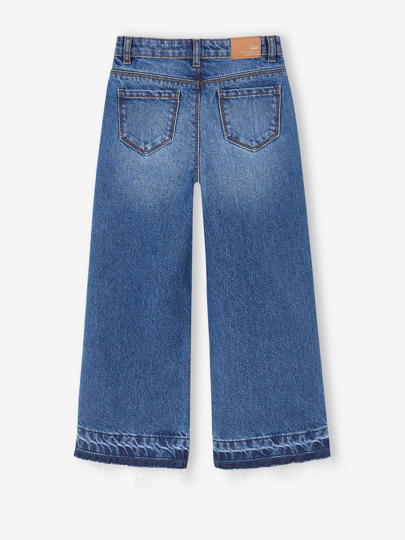 Vertbaudet Mädchen Flare-Jeans - anthrazit