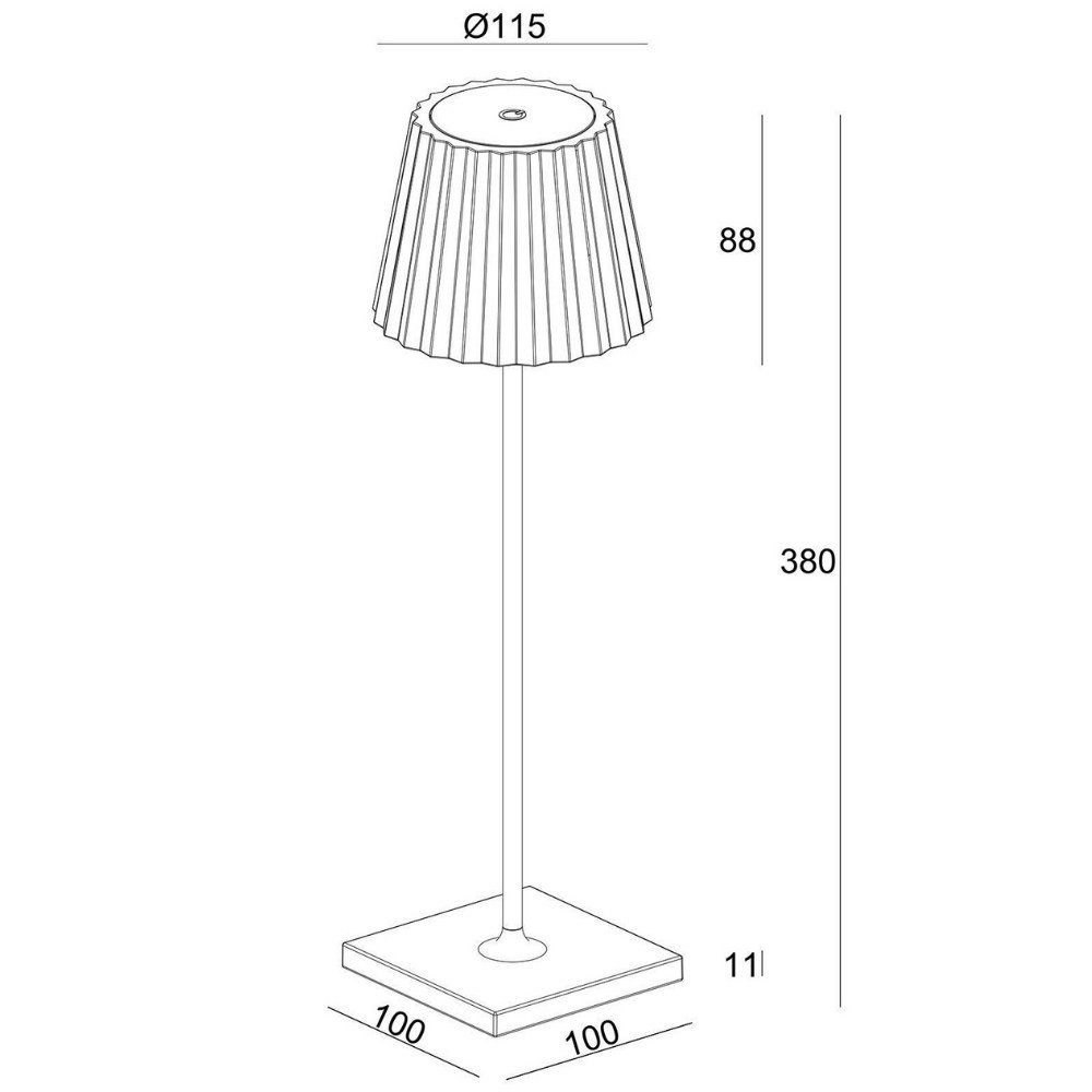Deko-Light LED Tischleuchte LED Tischleuchte Sheratan II Dim in Schwarz 2,2W 154lm IP54, keine Angabe, Leuchtmittel enthalten: Ja, fest verbaut, LED, warmweiss, Tischleuchte, Nachttischlampe, Tischlampe