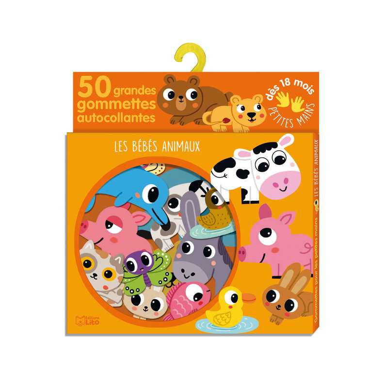 50 gommettes bébés animaux - Lito