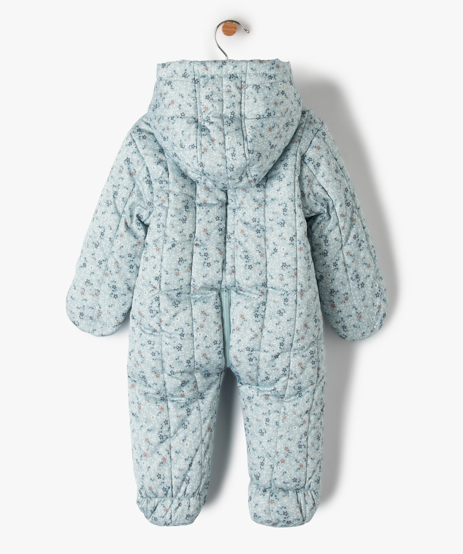 Combinaison pilote bébé fille matelassée avec moufles - L... bleu | GEMO