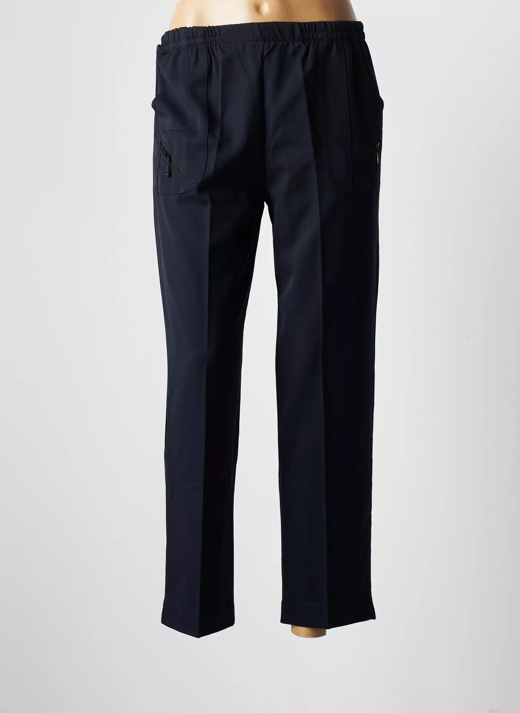 Rose Pomme Pantalons Droits Femme couleur bleu