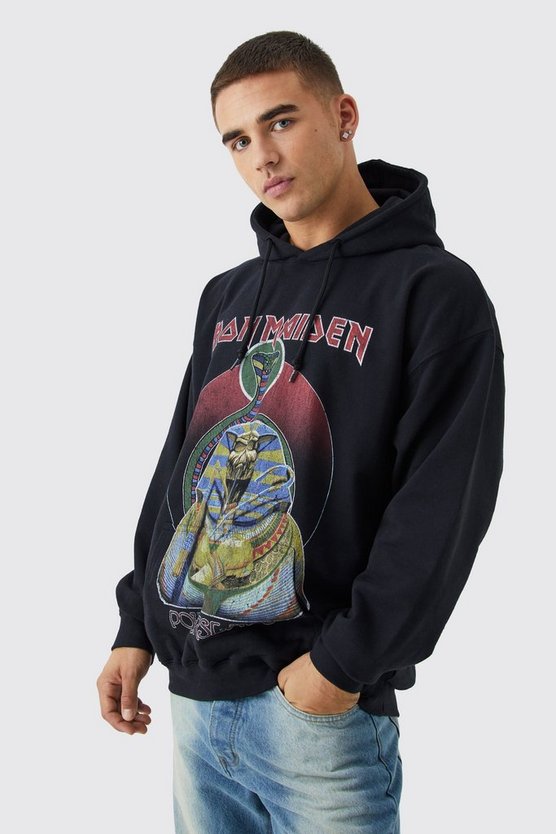 Oversize Hoodie mit lizenziertem Iron Maiden Print