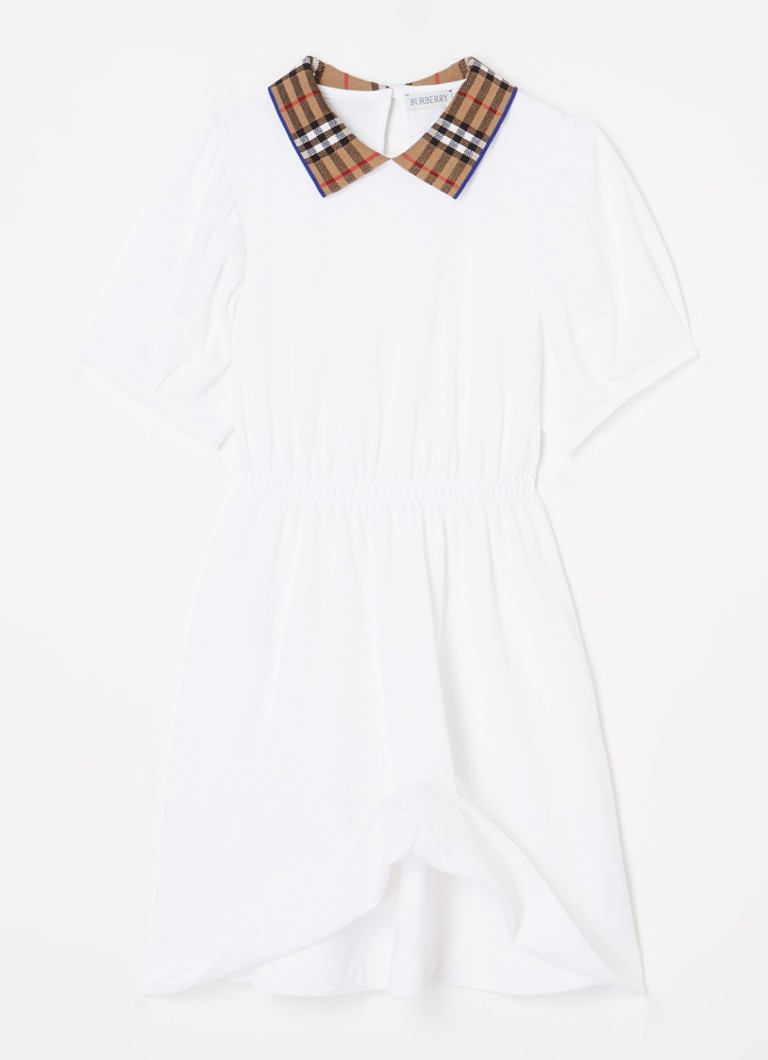 Burberry Alesea polo kleita no pikē kokvilnas ar rūtainu rakstu