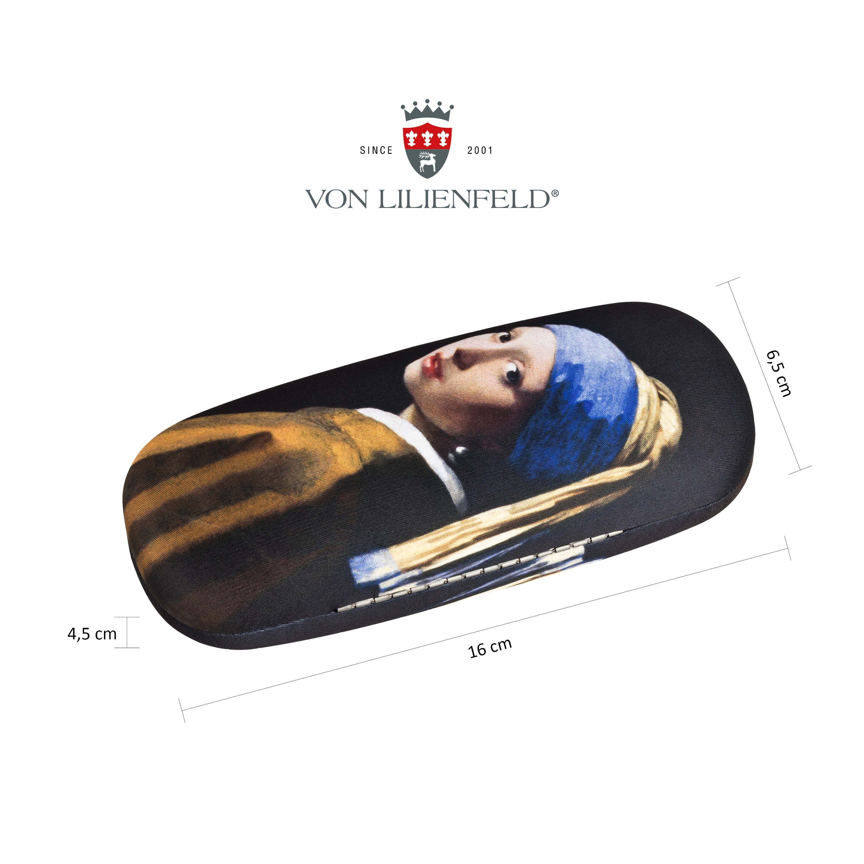 von Lilienfeld Brillenetui Brillenetui Jan Vermeer: Das Mädchen mit dem Perlenohrring Brillenbox, stabiles mit Mikrofaser bezogenes Hardcase