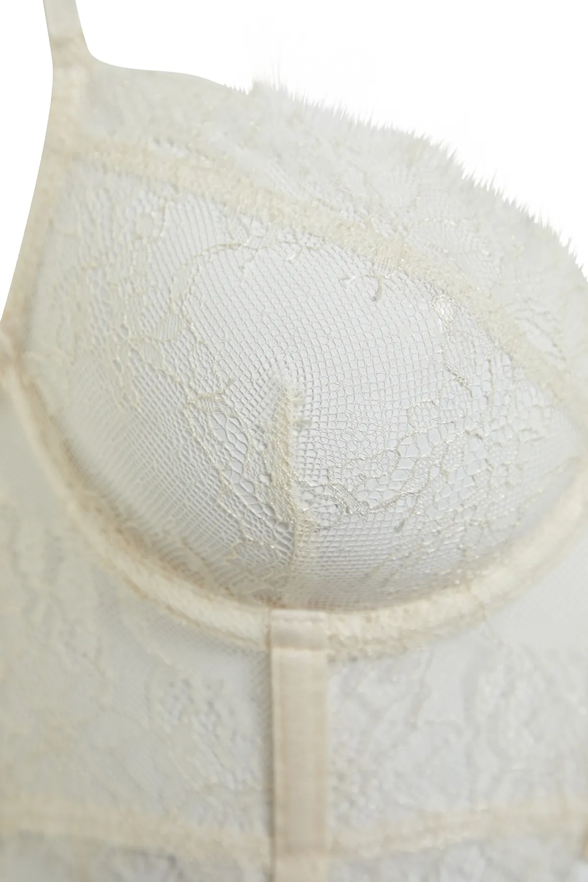 Trendyol Collection  Braut-Bustier aus weißer Spitze ohne Träger, Strick-BH THMSS24SU00033