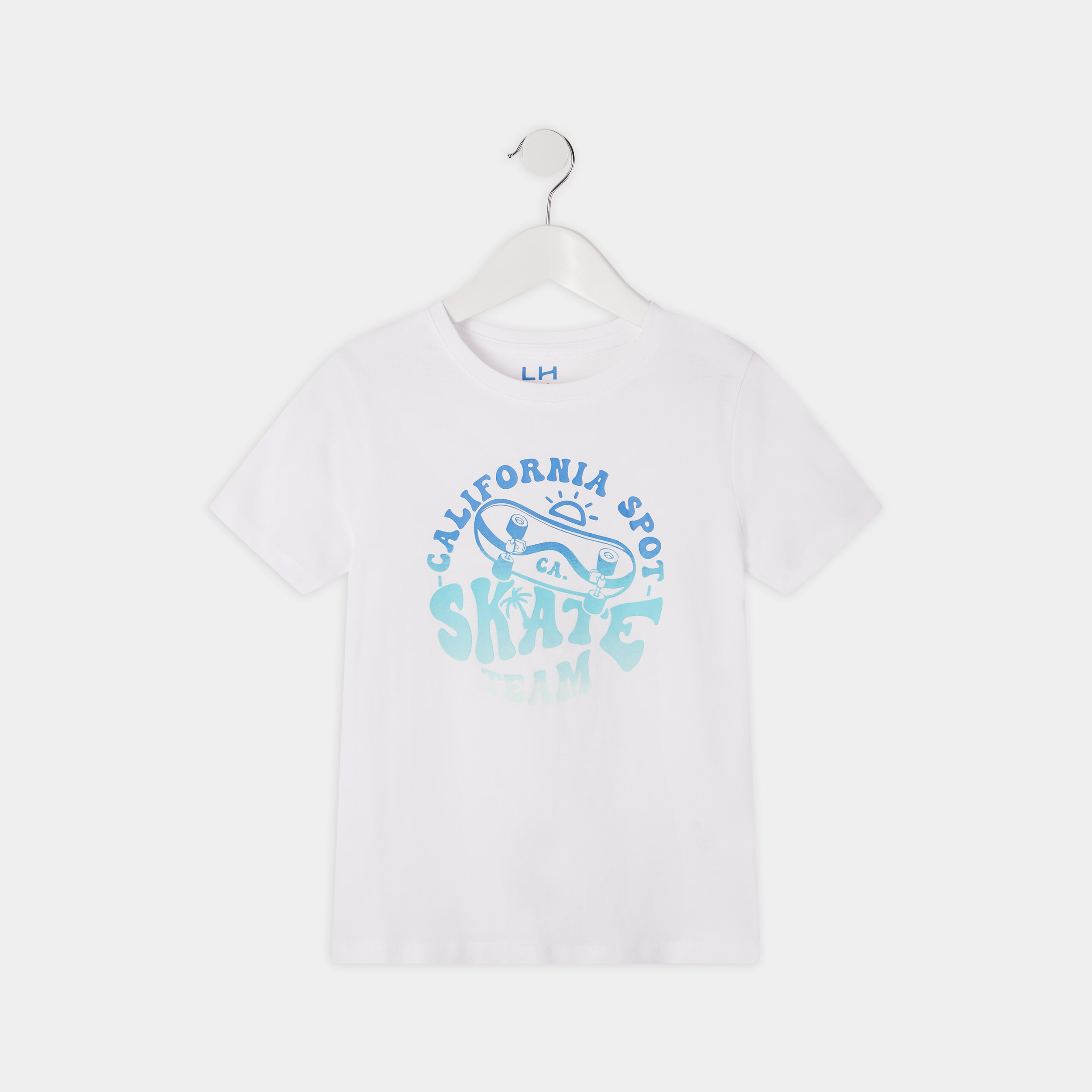 T-shirt à manches courtes blanc garçon | La Halle