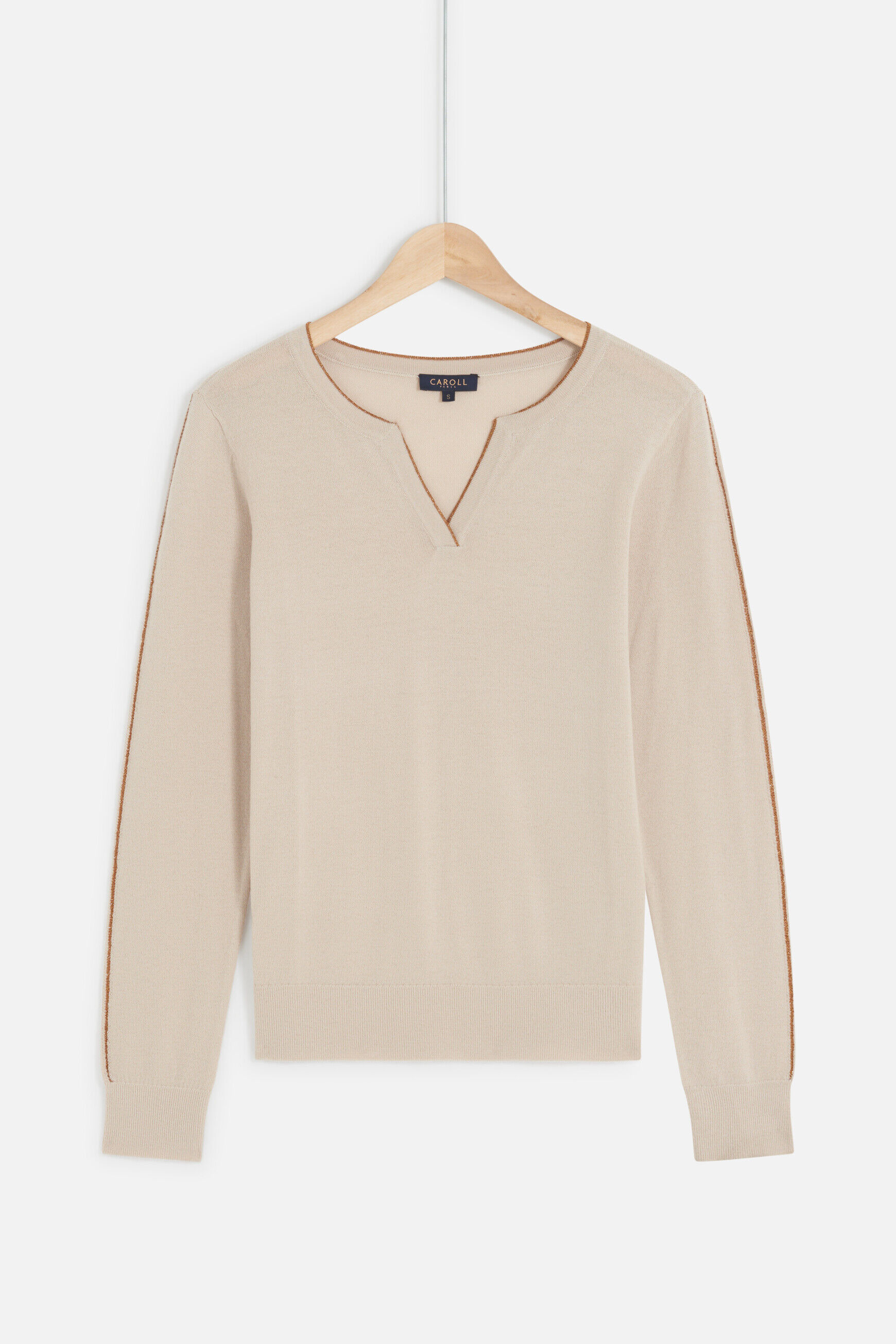 Pull manya beige femme