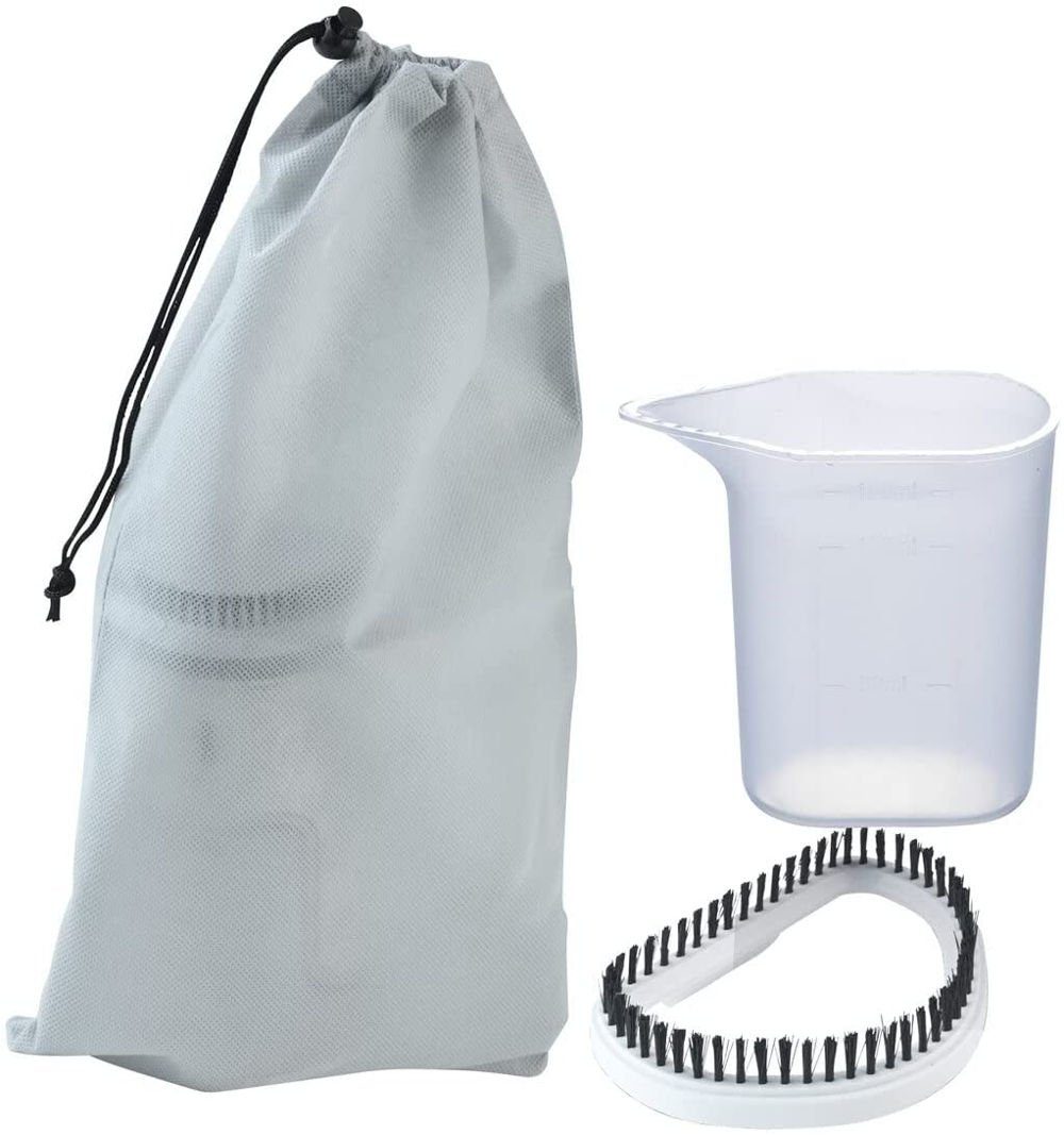 MAXXMEE Dampfbürste Kompakt, 1200 W, Bürste Dampfglätter Dampfbügler Steamer Wassertank, weiß/grau