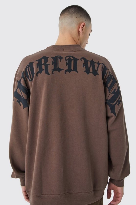 Oversize Sweatshirt mit Text-Print