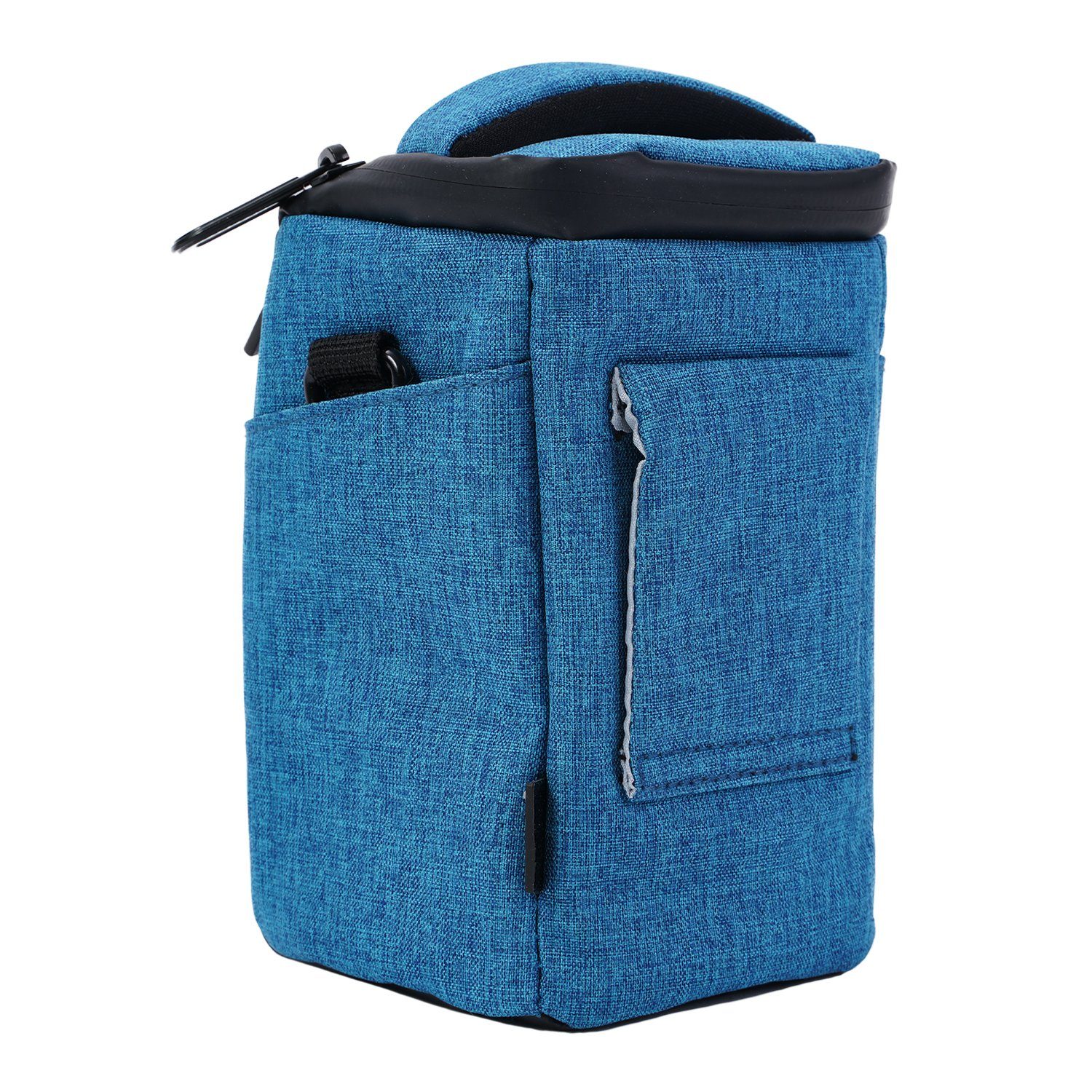 Hama Kameratasche Kamera-Tasche Blau Foto-Tasche Universal, Case Schultergurt Tragegriff Zubehör-Fächer Digitalkamera Systemkamera