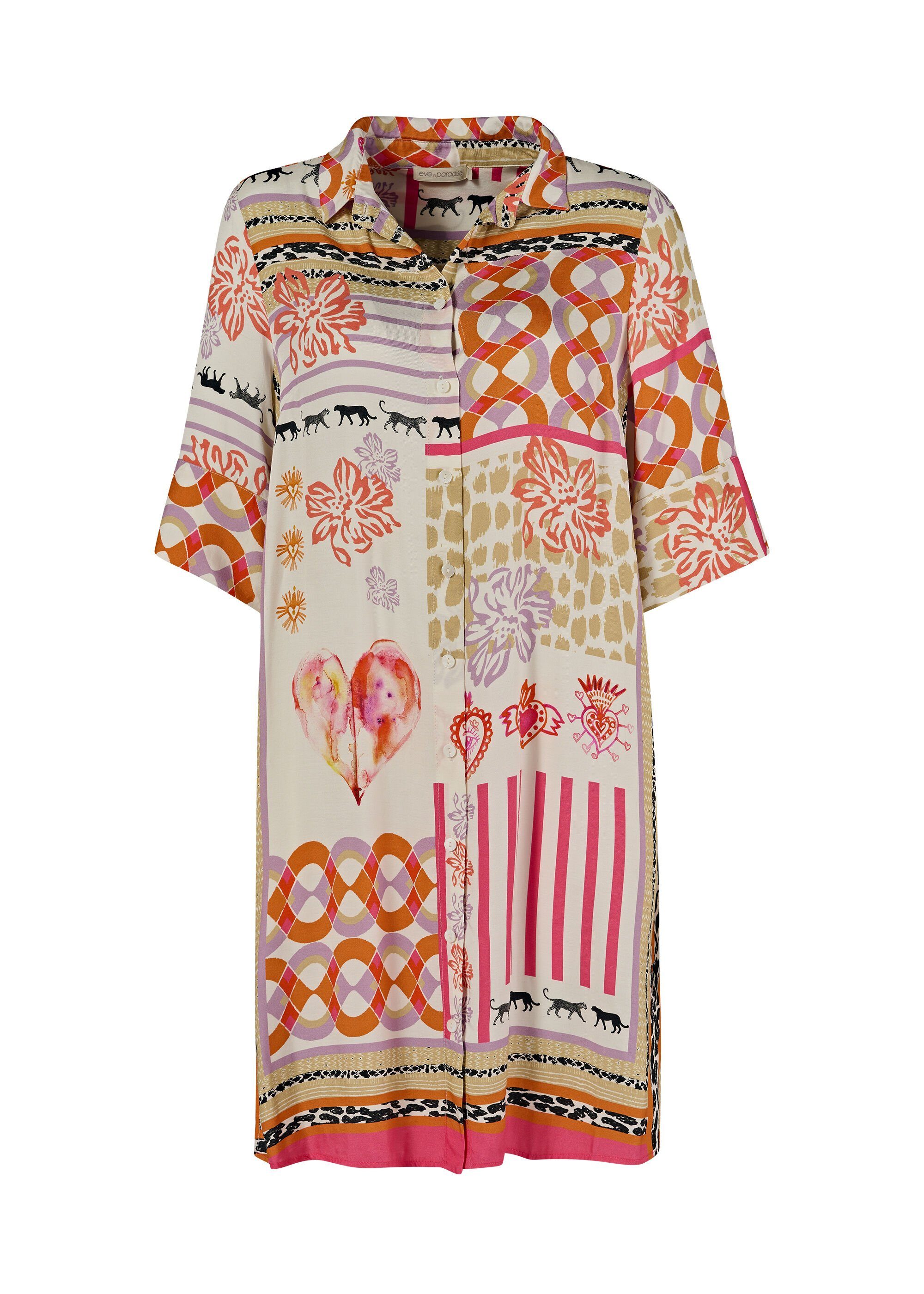 eve in paradise Blusenkleid Juliane mit Afrika-Wildlife-Aufdruck
