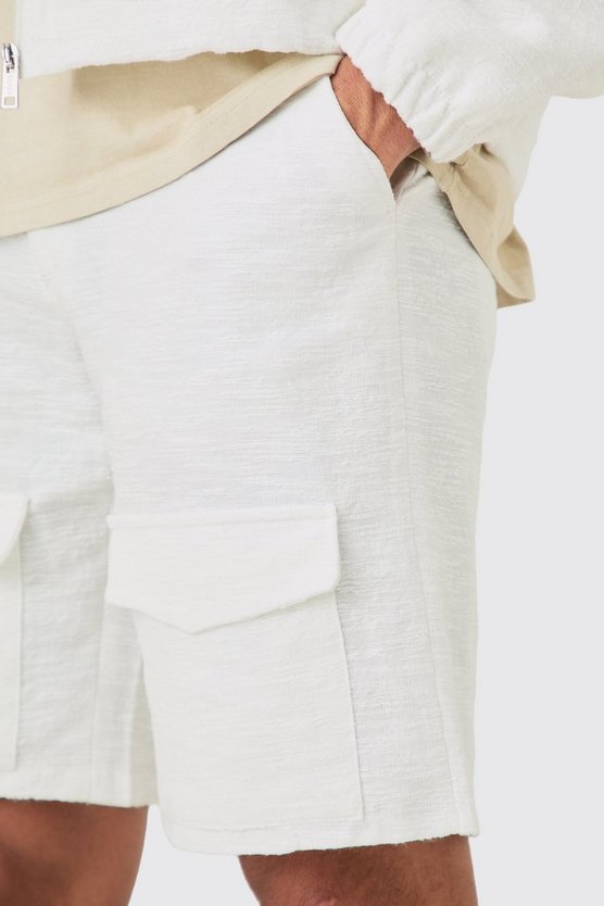 Smarte strukturierte Jacquard Cargo-Shorts