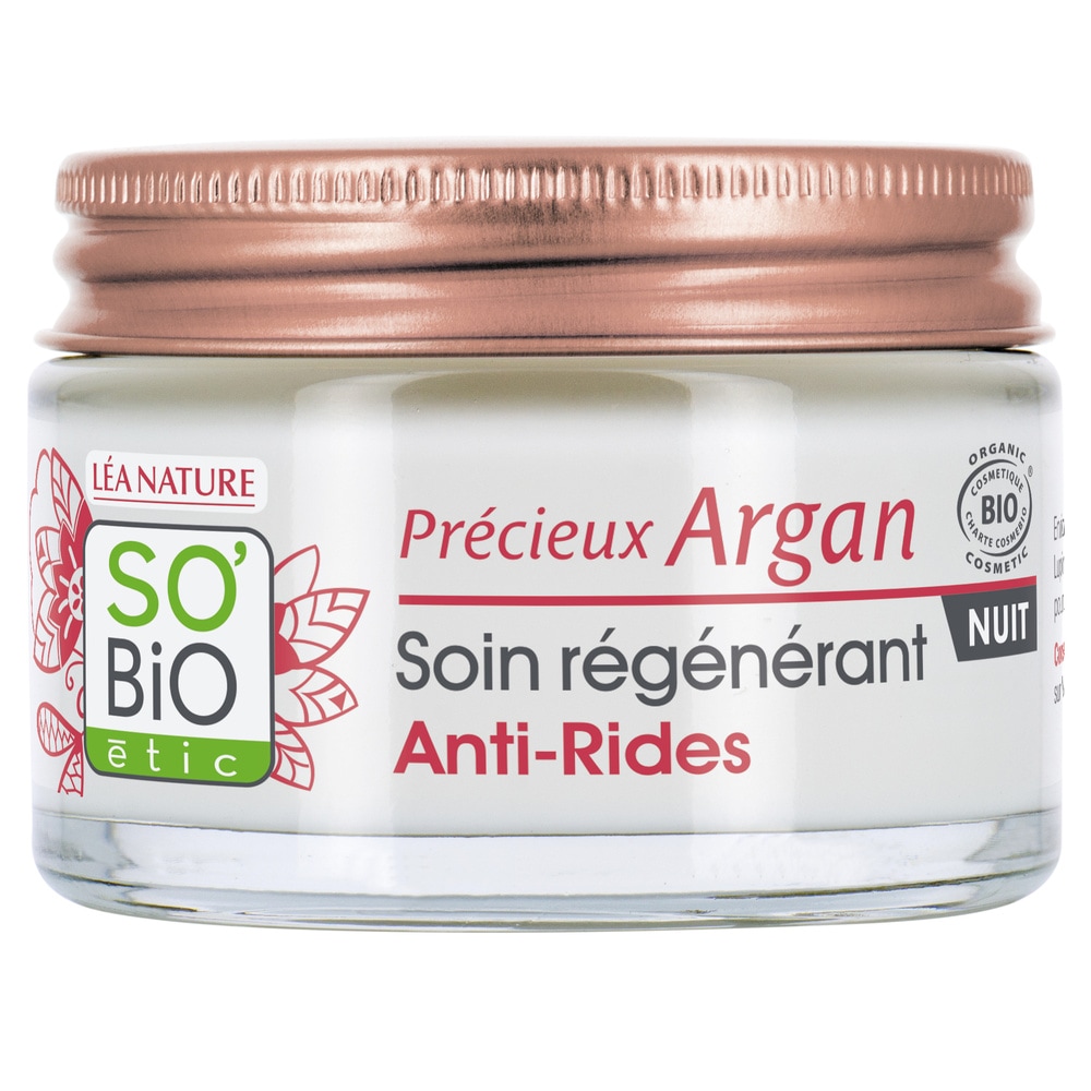 LÉA NATURE SO BiO étic Soin régénérant Anti-Rides nuit, Précieux Argan Soin regénérant