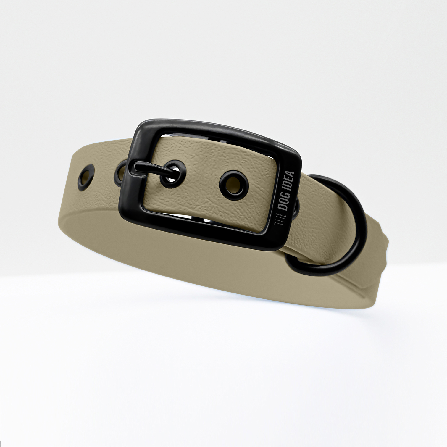 THE DOG IDEA Hundehalsbänder THE DOG IDEA Biothane Halsband Beige Schwarz L