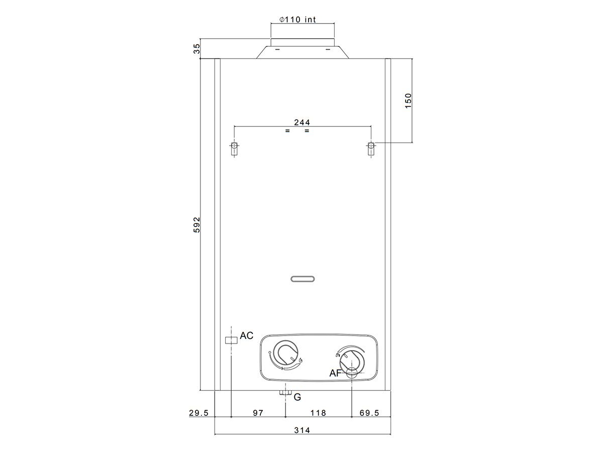 TTulpe B11 Eco indoor Durchlauferhitzer