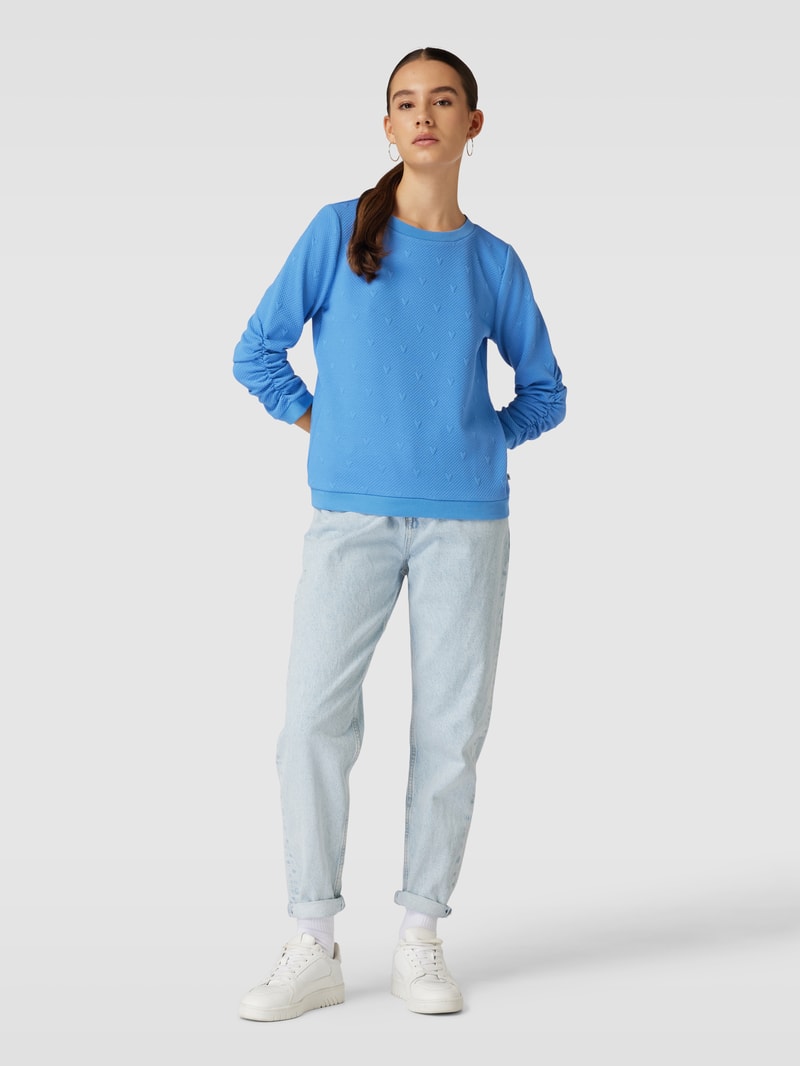 Sweatshirt mit 3/4-Arm in hellblau