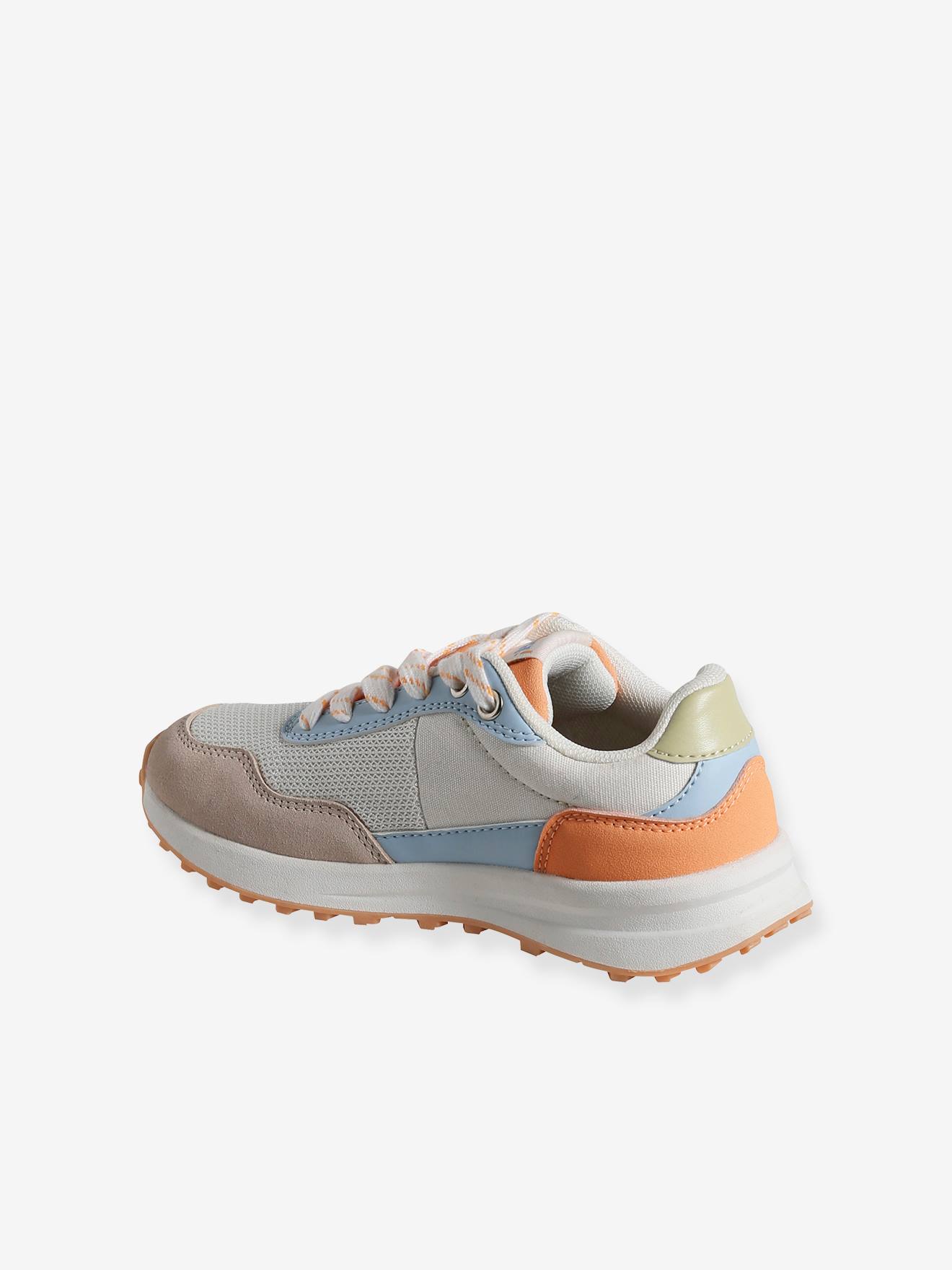 Vertbaudet Kinder Sneakers mit Schnürung - set beige
