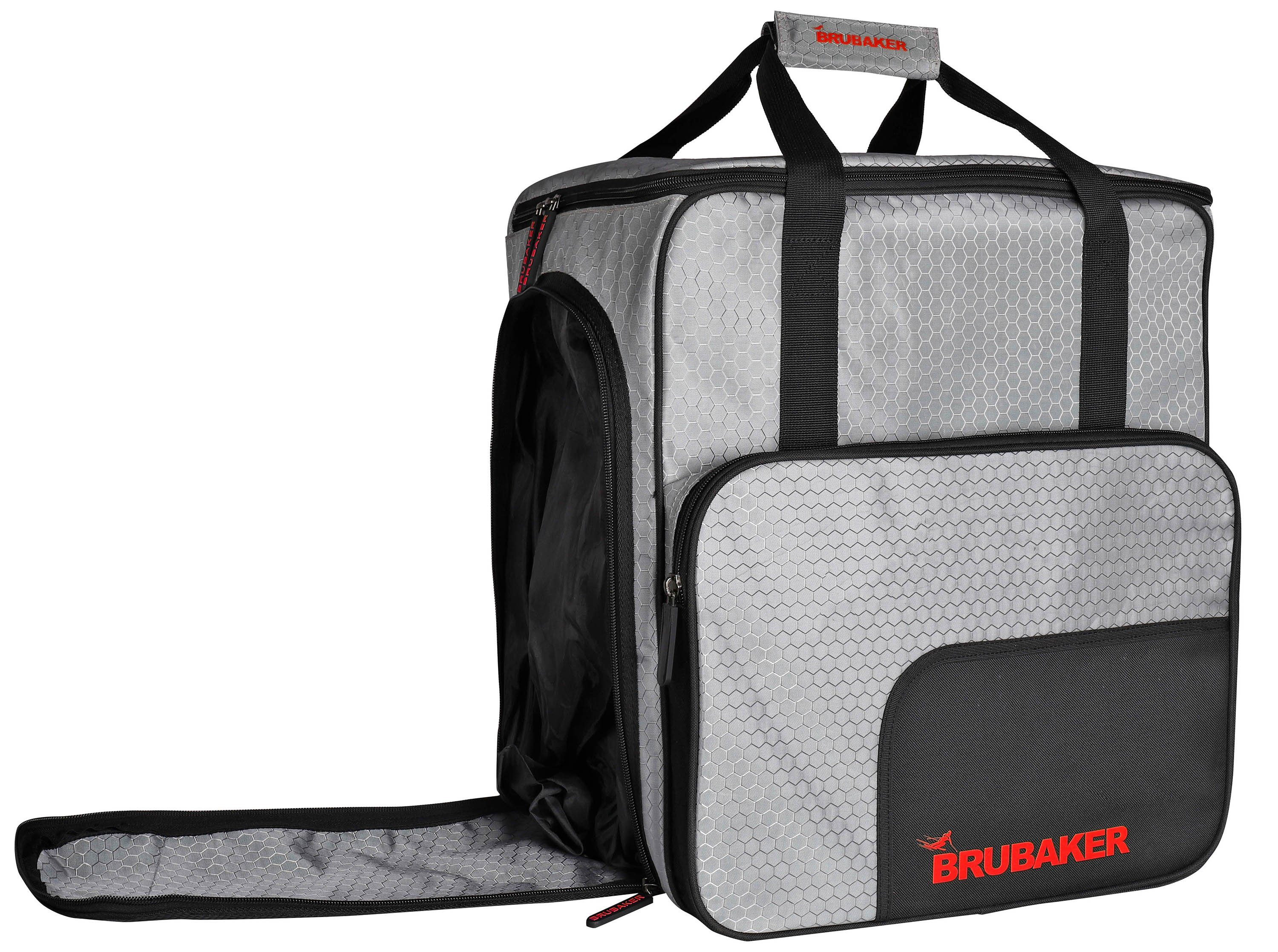 BRUBAKER Sporttasche CarverTec Pro Skitasche Kombi Set (2-tlg., reißfest und nässeabweisend), Skisack und Skischuhtasche für 1 Paar Ski