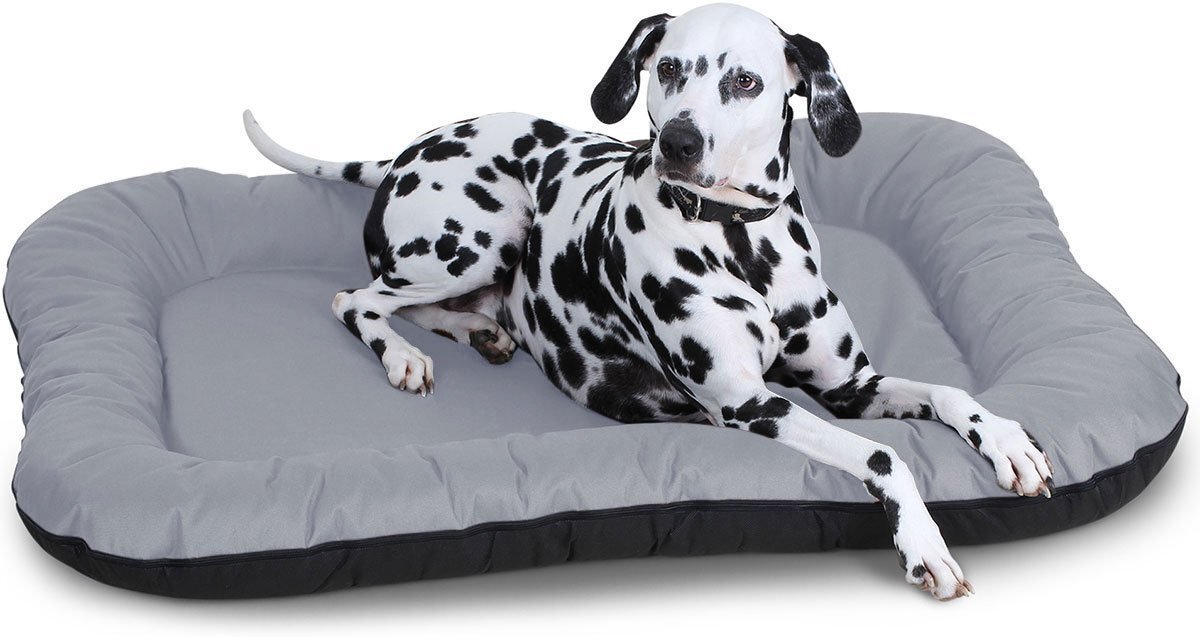 Knuffelwuff Hundematten Knuffelwuff Wasserfestes In und Outdoor Hundebett Lucky aus Nylongewebe grau XXXL