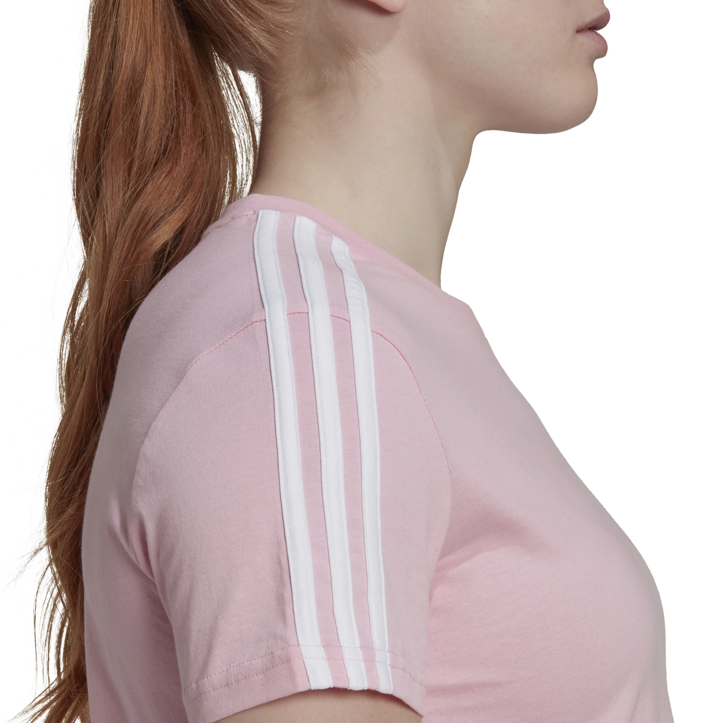 3 Stripes Cropped T-Shirt Damen - Pink