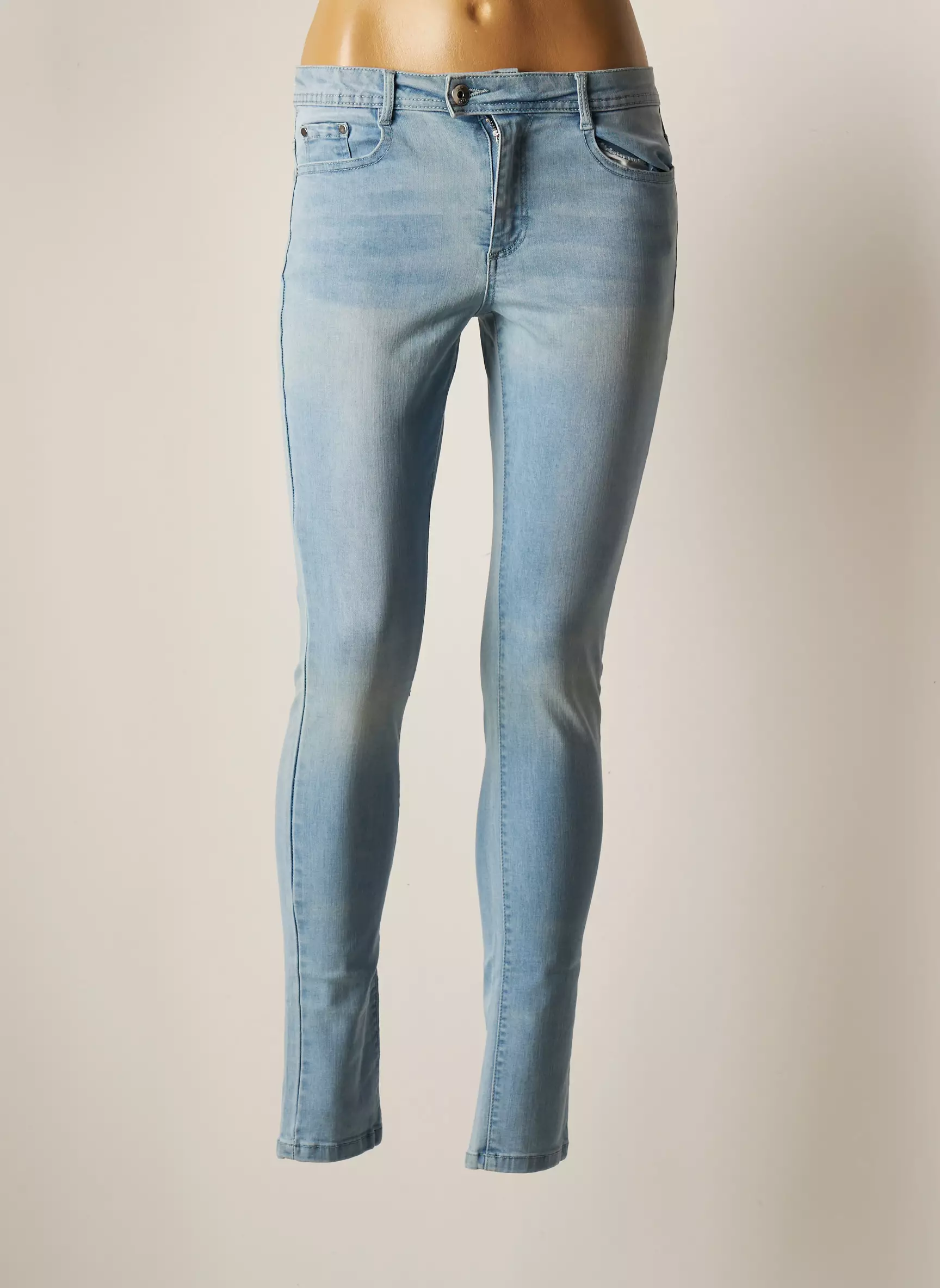 Les P Tites Bombes Jeans Skinny Femme couleur bleu